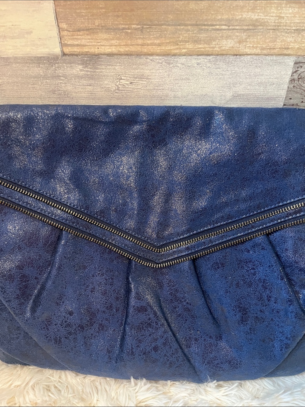 Matt & Nat Ritual laptop/messenger bag, blue stardust color. - Picture 2 of 11